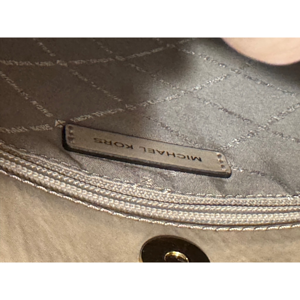 Michael Kors Nicole Medium Leather Suede Shoulder Handbag Powder Blush Solid - Picture 13 of 13